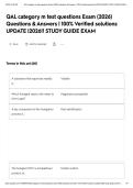 QAL category m test questions Exam &lpar;2026&rpar; Questions & Answers &vert; 100&percnt; Verified solutions UPDATE &vert;2026&excl;&excl; STUDY GUIDE EXAM&NewLine;&NewLine;