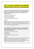 ANCC AGACNP Certification Exam 2026&sol;2027 &NewLine;Edition Questions with Answers and Rationales 