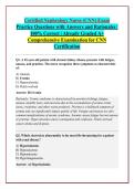 Certified Nephrology Nurse &lpar;CNN&rpar; Exam &NewLine;Practice Questions with Answers and Rationales &vert; &NewLine;100&percnt; Correct &vert; Already Graded A&plus; &NewLine;Comprehensive Examination for CNN &NewLine;Certification