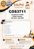 COS3711 Assignment 2 &lpar;COMPLETE ANSWERS&rpar; 2026 - DUE 9 July 2026