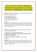 MGT 6311 FINAL EXAM Comprehensive &NewLine;Examination Preparation Resourc Questions &NewLine;with Answers and Rationales &vert; Latest Update