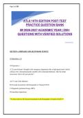ATLS 10th Edition Post-Test Practice Question Bank 2026-2027 &vert; 285&plus; Questions with Verified Solutions &vert; Complete Trauma Certification Review &vert; All Sections