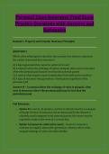 Personal Lines Insurance Final Exam &NewLine;Practice Questions with Answers and &NewLine;Rationales