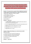 PSI Personal Lines Practice Questions 2026 &vert; &NewLine;Questions and Answers PDF Multiple-Choice &NewLine;Questions with Answers and Rationales 