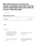 WGU C182 Introduction to IT Practice Test & Pre-Assessment Study Guide &vert; Comprehensive Practice Questions & Detailed Answers &vert; 2026 Updated