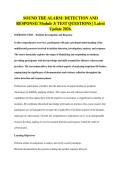 SOUND THE ALARM&colon; DETECTION AND&NewLine;RESPONSE&sol; Module 3&sol; TEST QUESTIONS &vert; Latest&NewLine;Update 2026&period;