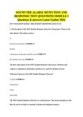 SOUND THE ALARM&colon; DETECTION AND&NewLine;RESPONSE&sol; TEST QUESTIONS MODULE 1&NewLine;Questions & answers Latest Update 2026&period;