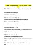 ALARM Course Questions & answers Latest Update&NewLine;2026&period;