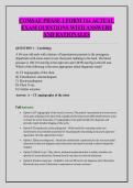 COMSAE PHASE 1 FORM 114 ACTUAL &NewLine;EXAM QUESTIONS WITH ANSWERS &NewLine;AND RATIONALES