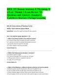 BIOL 252 Human Anatomy & Physiology II w&sol;Lab &vert; Module 1 Exam Review 70&plus; Questions and Answers -Summary &vert; LockDown Browser &vert; Portage Learning&NewLine;