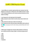 AAPC CPB Practice Exam & Study Guide 2025&sol;2026 &ndash; Complete Questions & Answers with Detailed Rationales