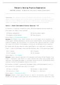 PEDIATRIC NURSING EXAMINATION WITH CORRECT FINAL PAPER ANSWERS FULL SOLUTION&period;pdf&NewLine;&NewLine;