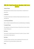 PHY 150 - Final Exam Review Questions with Correct&NewLine;Answers&period;