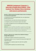 HREDU82 Assignment 2 Semester 1 &ndash; &NewLine;University of South Africa &lpar;UNISA&rpar; &ndash; 2026 &NewLine;Academic Year Multiple-Choice Questions &NewLine;with Answers and Rationales 
