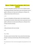 Physics 1 Module 4 Exam Questions with Correct&NewLine;Answers&period;