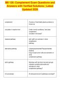 Mlt 126&colon; Complement Exam Questions and&NewLine;Answers with Verified Solutions &vert; Latest&NewLine;Updated 2026