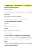 PHY 150 TEST 1 Questions with Correct Answers&period;