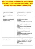 MLT 120 Topic 6&colon; Bone Marrow Structure and&NewLine;Function Exam Questions and Answers with&NewLine;Verified Solutions &vert; Latest Updated 2026