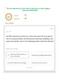 Practice Questions for 265 Exam 2 and Answers with Complete Solutions UPDATED&excl;&excl;&period;