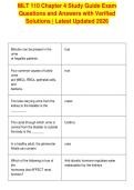 MLT 110 Chapter 4 Study Guide Exam&NewLine;Questions and Answers with Verified&NewLine;Solutions &vert; Latest Updated 2026