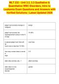 MLT 232 - Unit 3&period;2&comma; 3&period;3 Qualitative &&NewLine;Quantitative WBC Disorders&comma; Intro to&NewLine;Leukemia Exam Questions and Answers with&NewLine;Verified Solutions &vert; Latest Updated 2026