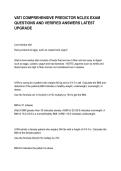 VATI COMPREHENSIVE PREDICTOR NCLEX EXAM QUESTIONS AND VERIFIED ANSWERS LATEST UPGRADE