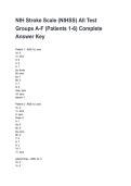 NIH Stroke Scale &lpar;NIHSS&rpar; All Test Groups A-F &lpar;Patients 1-6&rpar; Complete Answer Key  Updated 2026&sol;2027 Questions with Expert-Verified Answers&NewLine;