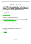 CHEM 102 Exam 3 Spring 2026 &lpar;Version A&rpar; Complete Exam with Verified Answer Key &vert; 100&percnt; Correct Solutions&period;