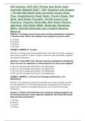 Fall Semester 2026&ndash;2027 Florida Real Estate Sales Associate Updated 2026 &vert; 190&plus; Questions and Answers &vert; Florida Real Estate Sales Associate License Exam Prep&comma; Comprehensive Study Guide&comma; Practice Exam&comma; Test Bank&comma; Real Estate Principles&comma; Florida License Law