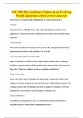 AIC 300-The Institutes-Claims in an Evolving&NewLine;World Questions with Correct Answers