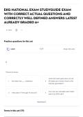 EKG NATIONAL EXAM STUDYGUIDE EXAM WITH CORRECT ACTUAL QUESTIONS AND CORRECTLY WELL DEFINED ANSWERS LATEST ALREADY GRADED A&plus;