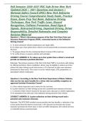 Fall Semester 2026&ndash;2027 NSC Safe Driver New York Updated 2026 &vert; 190&plus; Questions and Answers &vert; National Safety Council &lpar;NSC&rpar; New York Defensive Driving Course Comprehensive Study Guide&comma; Practice Exam&comma; Exam Prep Test Bank&comma; Defensive Driving Techniques&comma; New Y