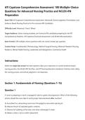 ATI Capstone Comprehensive Assessment&colon; 100 Multiple-Choice&NewLine;Questions for Advanced Nursing Practice and NCLEX-RN&NewLine;Preparation