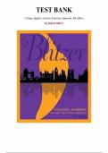 College Algebra&colon; An Early Functions Approach&comma; 4th edition &mdash; by Robert Blitzer &vert; Complete Test Bank &lpar;Chapter 1-8&rpar; 