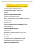 AWHONN Intermediate Fetal Monitoring&NewLine;Questions with 100&percnt; Correct Answers