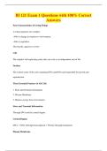 BI 121 Exam 1 Questions with 100&percnt; Correct&NewLine;Answers