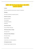 GRCC BI 121 Exam Questions with 100&percnt;&NewLine;Correct Answers