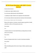 BI 121 Exam Questions with 100&percnt; Correct&NewLine;Answers