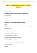 BI 121 Lab Questions with 100&percnt; Correct&NewLine;Answers