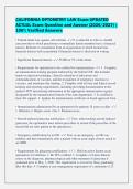 CALIFORNIA OPTOMETRY LAW Exam UPDATED&NewLine;ACTUAL Exam Question and Answer &lpar;2026&sol;2027&rpar; &vert;&NewLine;100&percnt; Verified Answers