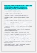 Maryville NURS 611 Patho Exam 1 UPDATED&NewLine;ACTUAL Exam Question and Answer&NewLine;&lpar;2026&sol;2027&rpar; &vert; 100&percnt; Verified Answers&NewLine;