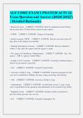 ALF CORE EXAM UPDATED ACTUAL&NewLine;Exam Question and Answer &lpar;2026&sol;2027&rpar;&NewLine;&vert; Detailed Rationales