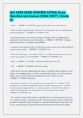 ALF CORE EXAM UPDATED ACTUAL Exam&NewLine;Question and Answer &lpar;2026&sol;2027&rpar; &vert; Grade&NewLine;A&plus;&NewLine;