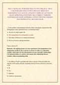 WGU C180 EXAM &sol; INTRODUCTION TO PSYCHOLOGY &sol; WGU &NewLine;C180 INTRODUCTION TO PSYCHOLOGY OBJECTIVE &NewLine;ASSESSMENT &lpar;OA&rpar; ACTUAL 2026&sol;2027 COMPLETE ACCURATE EXAM APPROVED QUESTIONS AND CORRECT VERIFIED &NewLine;ANSWERS &lpar;DETAILED ANSWERS&rpar; LATEST UPDATED VERSION &NewLine;2026 EDITI
