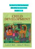 Test Bank For Child Development  &NewLine;10th Edition by Laura E&period; Berk  &NewLine;Chapters 1 - 15 &NewLine;