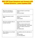 MSC ORT Exam Questions and Answers with&NewLine;Verified Solutions &vert; Latest Updated 2026