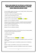 CRITICAL CARE NURSING FOR THE CRITICALLY ILL PATIENT&vert;QUESTIONS AND DETAILED ANSWER EXPLANATIONS &vert; A&plus; STUDY RESOURCE &vert;BRAND NEW 2026&sol;2027 UPDATE
