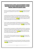 RN INTRODUCTION TO CRITICAL CARE AND EMERGENCY NURSING &vert;QUESTIONS AND DETAILED ANSWER EXPLANATIONS &vert; A&plus; STUDY RESOURCE &vert;BRAND NEW 2026&sol;2027 UPDATE