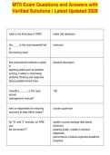 MTS Exam Questions and Answers with&NewLine;Verified Solutions &vert; Latest Updated 2026