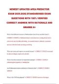 Newest Updated APEA Predictor Exam 2025&ndash;2026 Study Guide &vert; Comprehensive Practice Questions&comma; Detailed Rationales & NP Certification Review